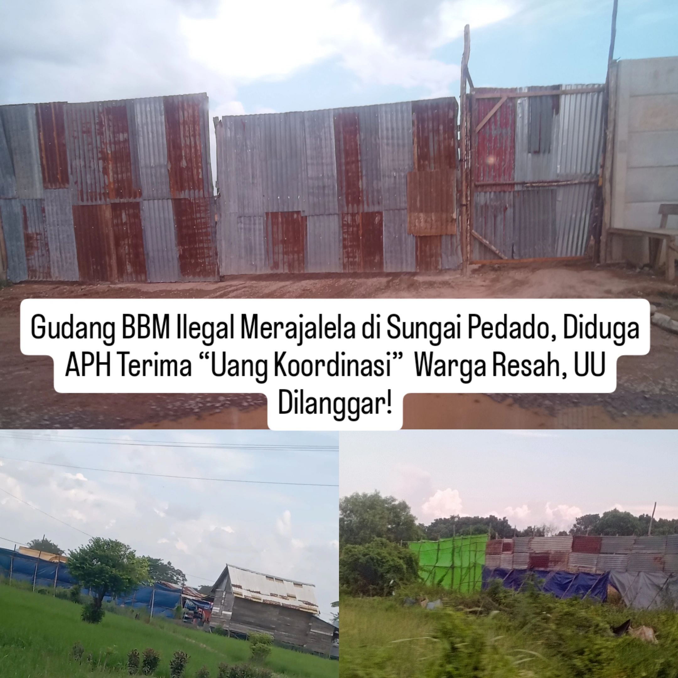 Gudang BBM Ilegal Merajalela di Sungai Pedado, Diduga APH Terima “Uang Koordinasi”  Warga Resah, UU Dilanggar!