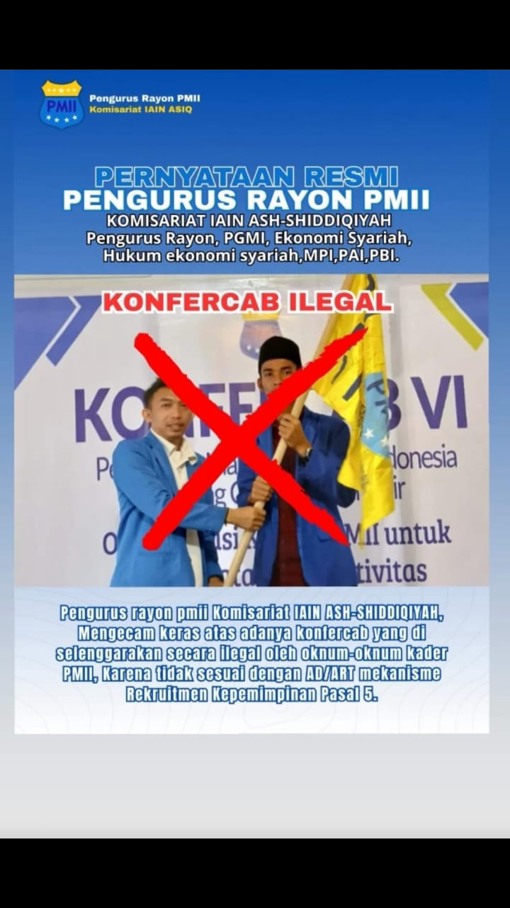 Ketua PC PMII OKI  mengutuk manuver Muhamad Nur Tanjali.
