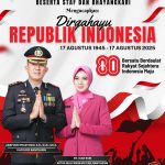Kapolres Banyuasin Beserta Anggota dan Bayangkari Mengucapkan HUT RI ke 80 Tahun.