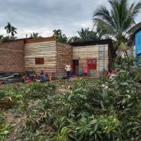 Angin puting beliung meluluhlantakkan beberapa bangunan Rumah mesjid di Desa Simonis kecamatan Aek Natas Kabupaten labuhan batu Utara provinsi Sumatera Utara 24 September 2025 Pukul 15 WIB