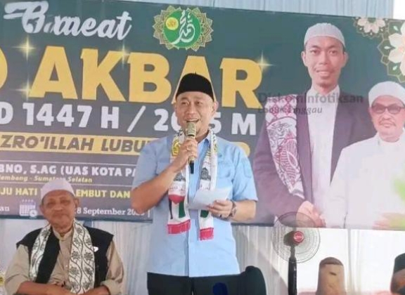 Wali Kota Hadiri Maulid Akbar di Ponpes Mazro’ Illah, Dorong Lubuk Linggau Jadi Kota Santri