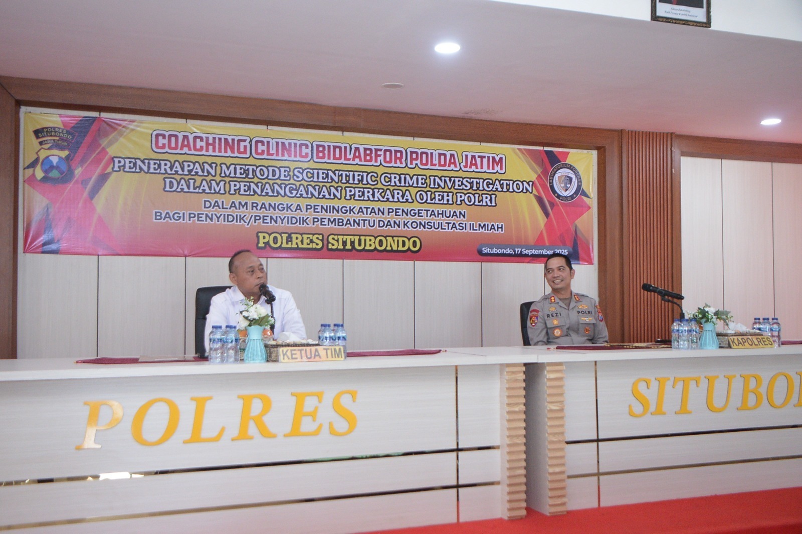 Perdalam Kompetensi Forensik Kepolisian, Bidlabfor Polda Jatim Gelar Coaching Clinic di Polres Situbondo