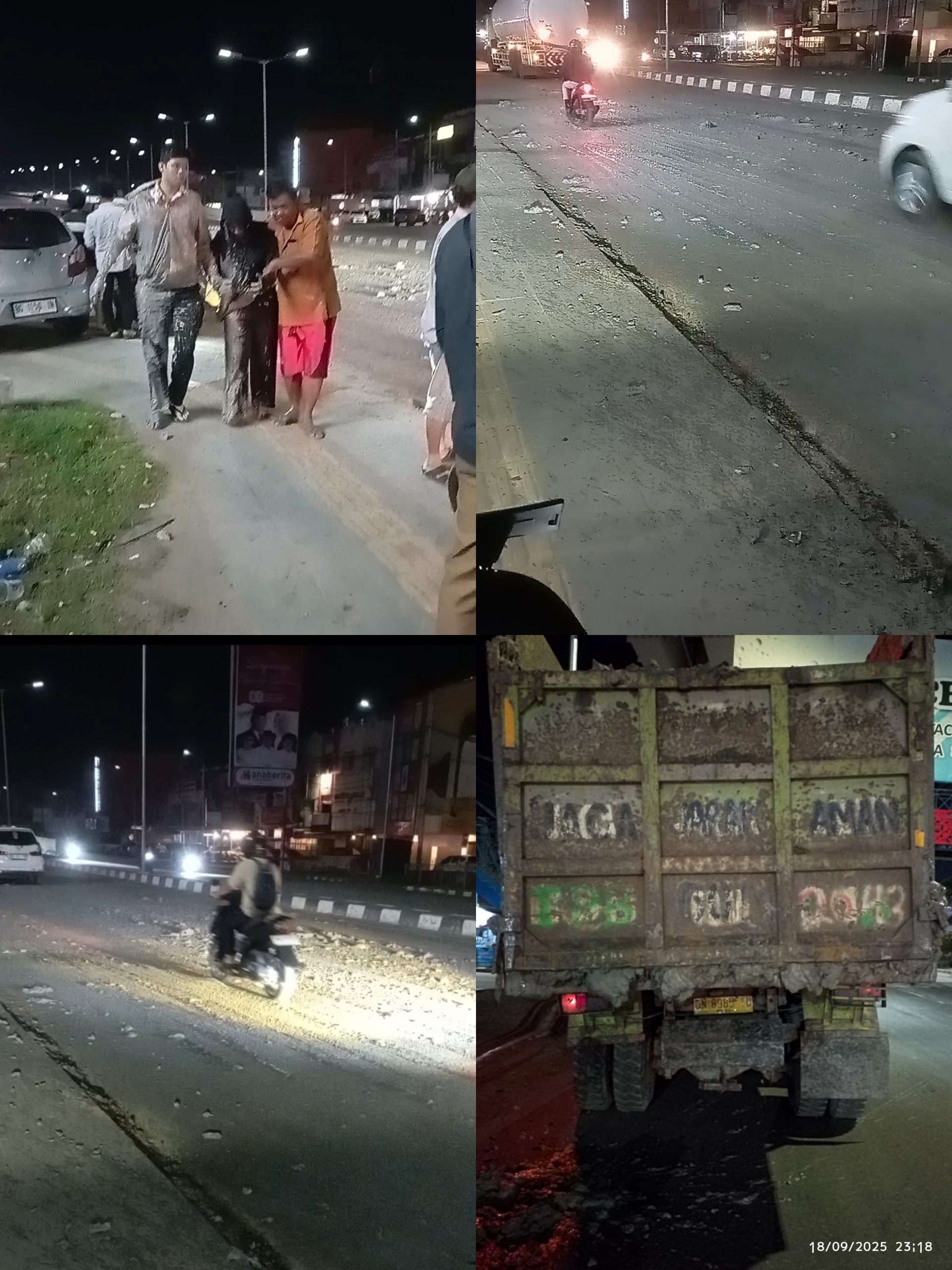 Tanah Berlumpur Tumpah di Jalan, Kecelakaan Beruntun di Palembang: PT TGE Diduga Lepas Tanggung Jawab