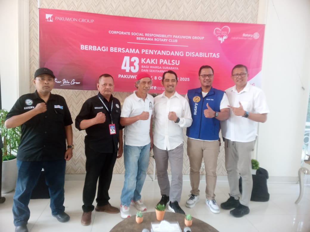 Pakuwon Group Berbagi 43 Kaki PalsuUntuk Penyadang Disabilitas,SE-Kota Surabaya