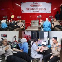 Peringati Hari Jadi Humas Polri ke -74 Polda Jatim Gelar Donor Darah.