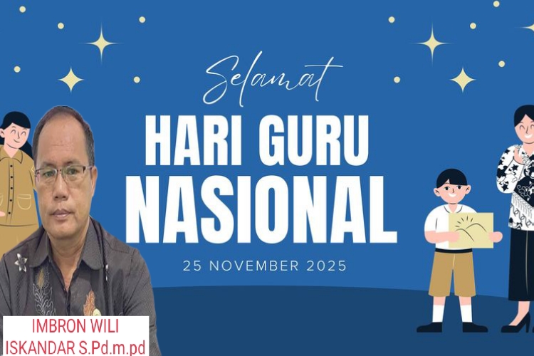 Kepala Sekola SMP N9 Mengucap kan Selamat Hari Guru nasional 2025