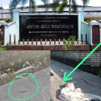 Pembangunan Proyek Rabat Beton di Desa Temuguruh Diduga Tanpa Plang Nama, Sumber Dana Desa.