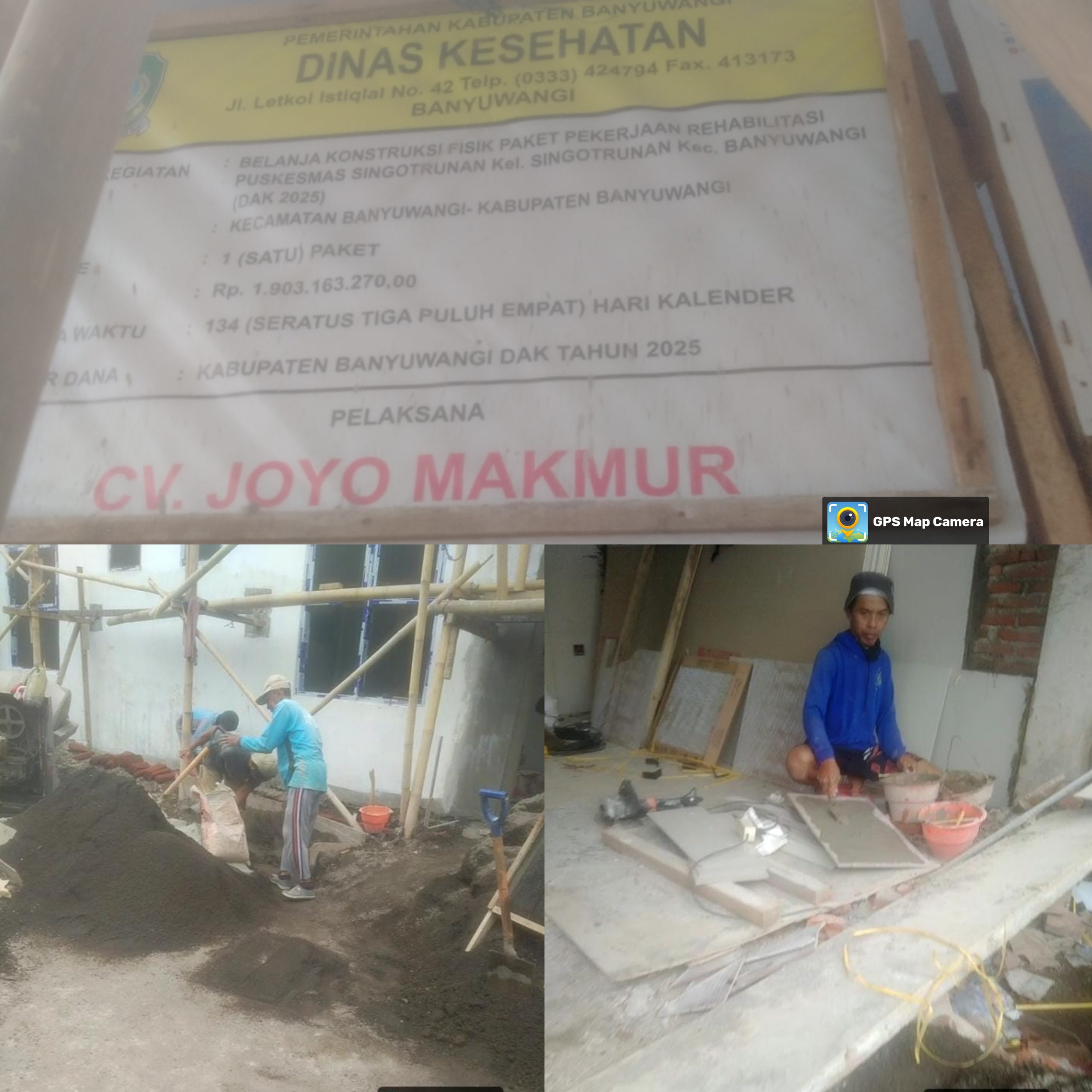 Pekerja Proyek Rehabilitasi Puskesmas Singotrunan Diduga Tak Dilengkapi K3, Kadinkes: Silakan Koordinasi dengan Pihak Puskesmas.