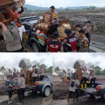 Polda Jatim Bantu Warga Evakuasi Barang Berharga di Tengah Erupsi Gunung Semeru.