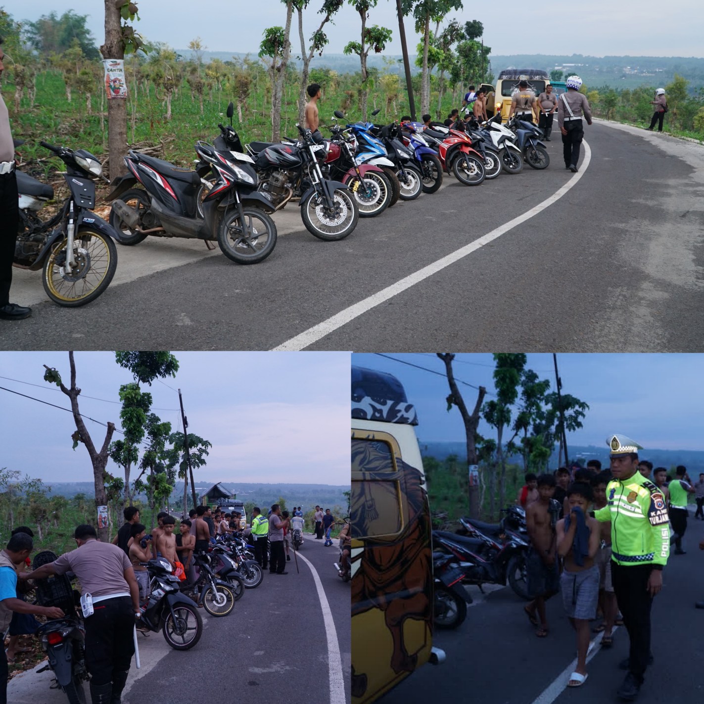 Operasi Zebra Semeru Polres Tuban Amankan 21 Remaja Pelaku Balap Liar.