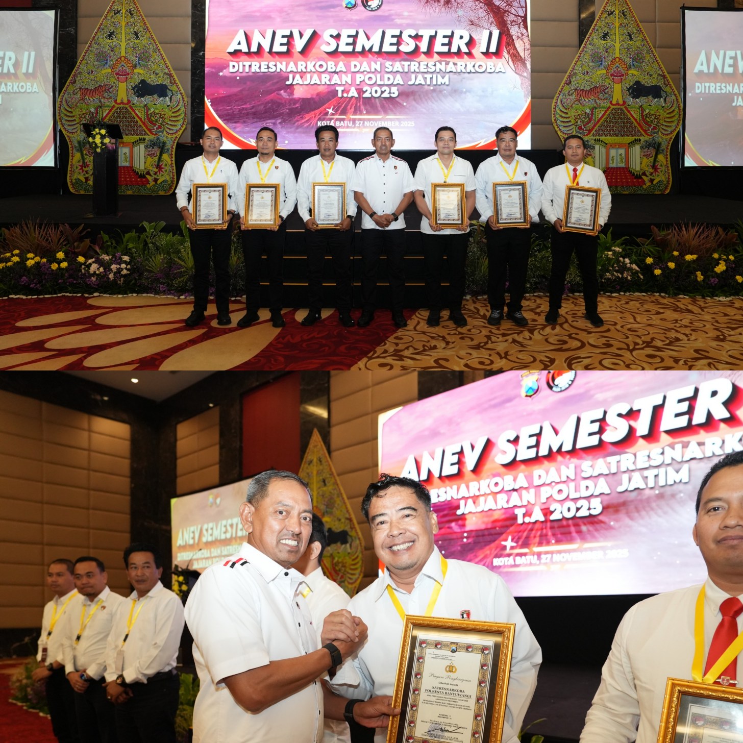 Polresta Banyuwangi Raih Penghargaan Juara II pada Rakernis & Anev Ditresnarkoba Polda Jatim 2025.