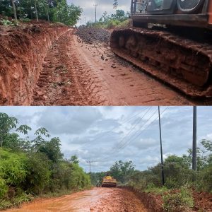 MERASA BERTANGGUNG JAWAB: PT Melania/Samrock Proses Perbaiki Jalan Talang