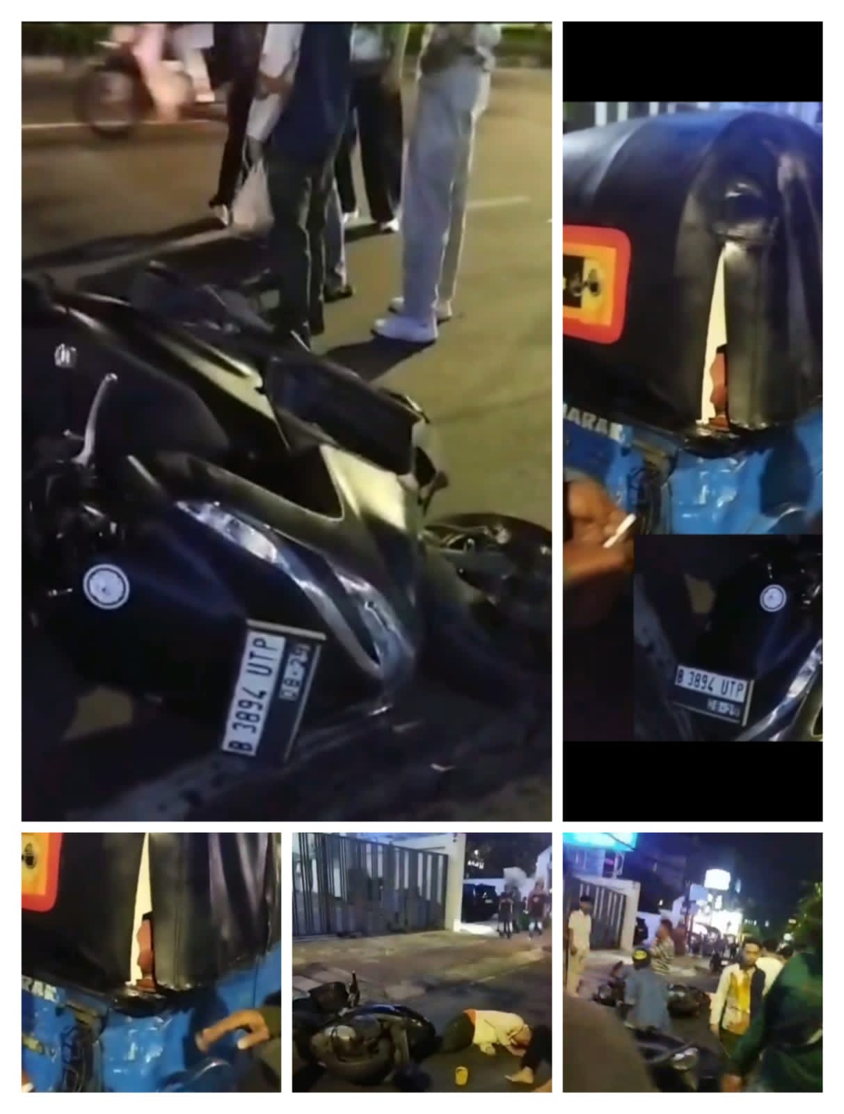 Kecelakaan Maut di Pasar Baru: Pengendara Motor PCX Hantam Bajai, Tak Sadarkan Diri