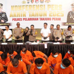 Polres Pelabuhan Tanjung Perak Berhasil Tekan Angka Kriminalitas Hingga 13 Persen di 2025