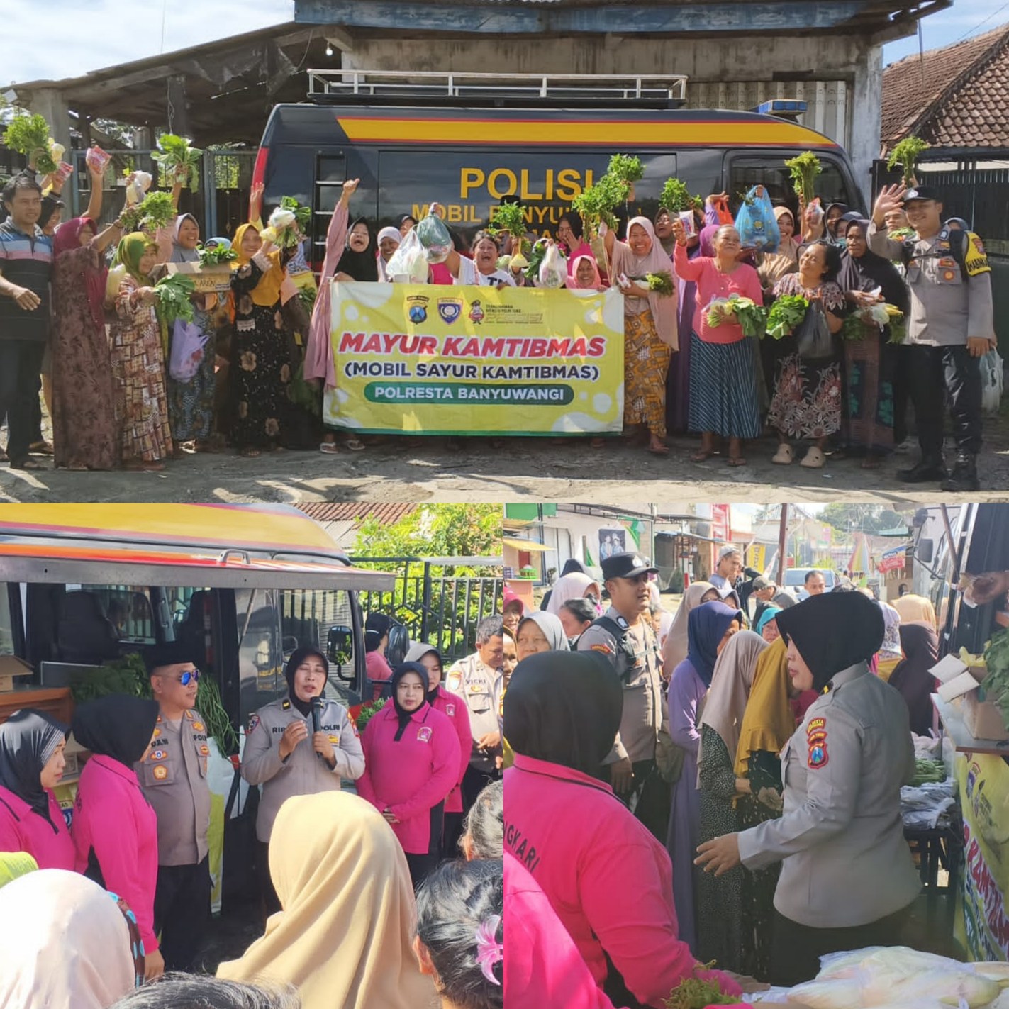 Warga Sambut Antusias Program Mayur Kamtibmas Polresta Banyuwangi.
