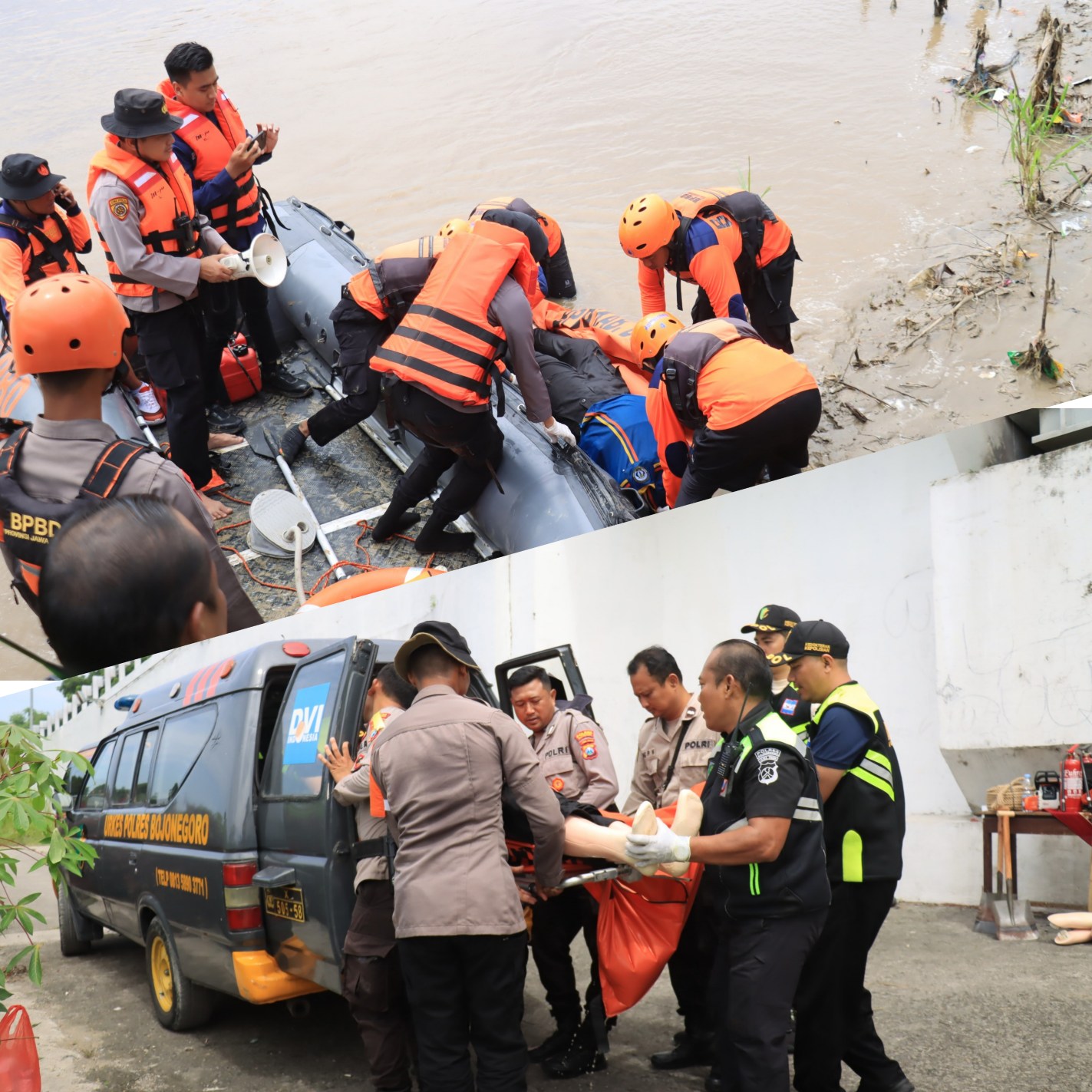 Polres Bojonegoro Latih Personel Tanggap Darurat dan SAR.