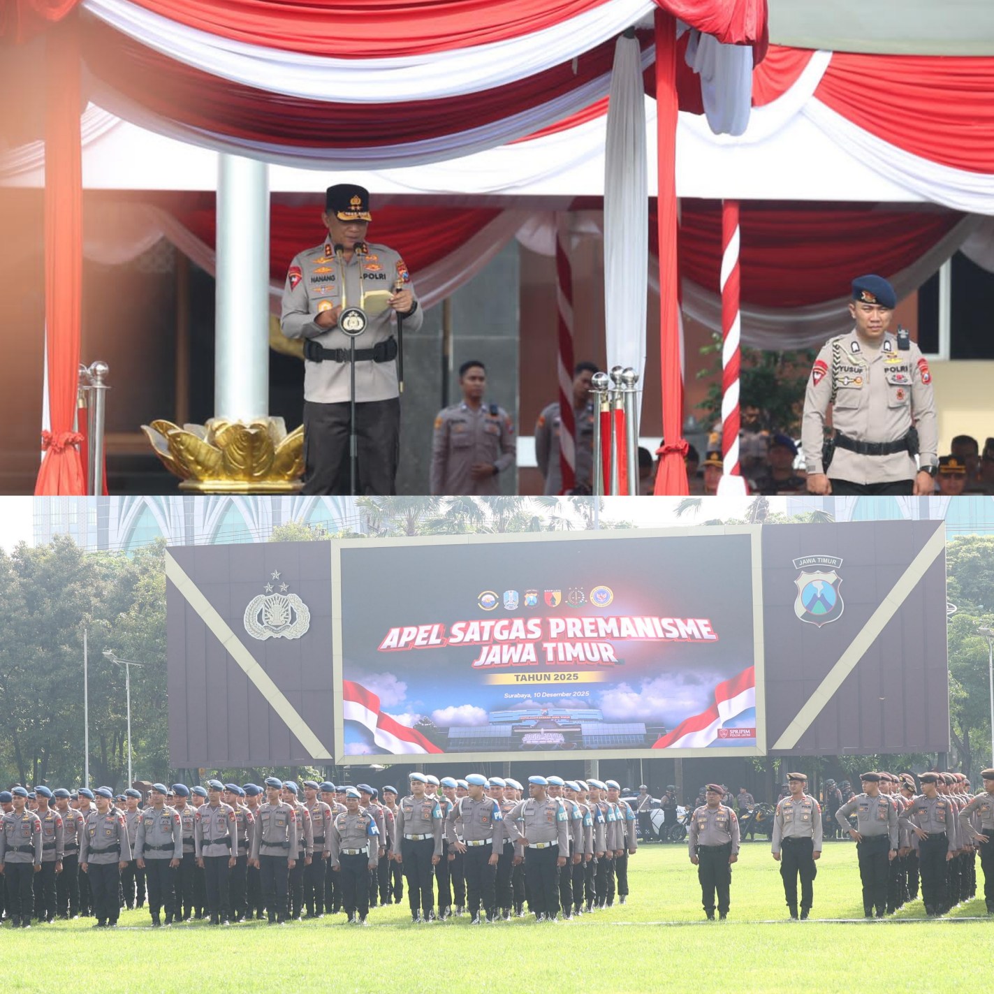 Kapolda Jatim Pimpin Apel Satgas Premanisme.