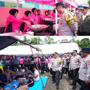 Wakapolri Tinjau Dapur Umum Bhayangkari dan Resmikan Sumur Bor di Huntara Asam Pulau
