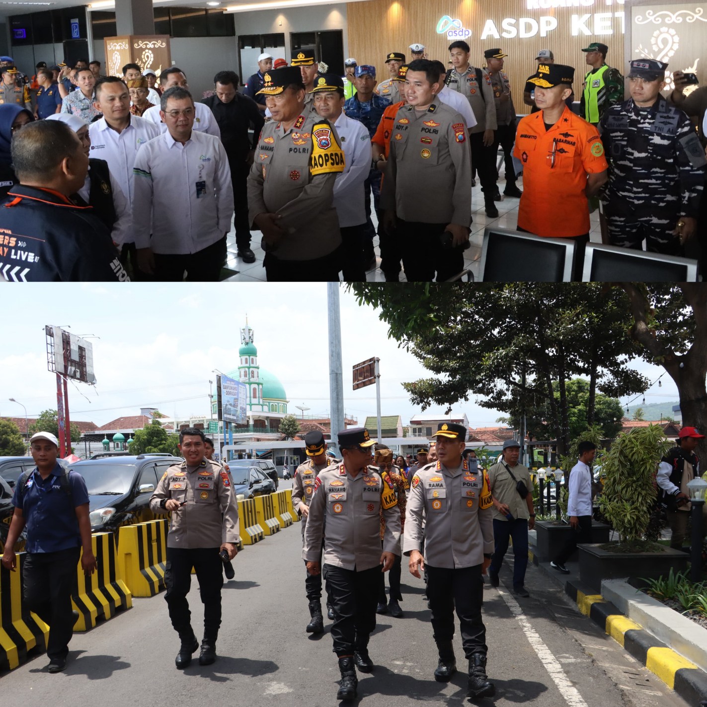 Kapolda Jatim Tinjau Pos Terpadu Pelabuhan Ketapang Pastikan Puncak Nataru Aman Lancar.