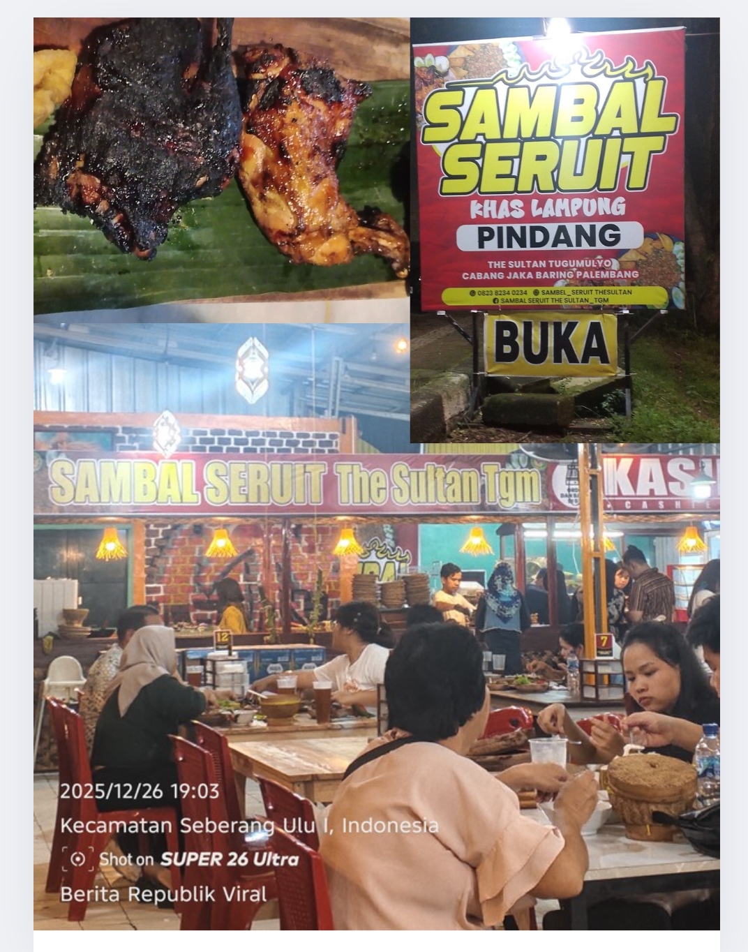 Bebek Gosong & Pelayanan Tak Responsif, Pelanggan Kecewa di Sambal Seruit The Sultan Jakabaring