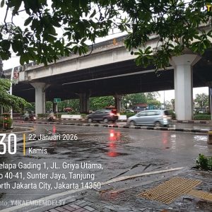 Hujan Deras Disertai Angin Guyur Wilayah Tanjung Priok, Aktivitas Warga Pagi Hari Terganggu