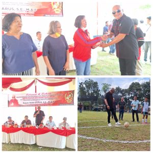 Robi Barus S.E M.A.P Laksanakan Sosper Tentang Ketentraman dan Ketertiban Umum, Sekaligus Resmikan Lapangan Mini Soccer