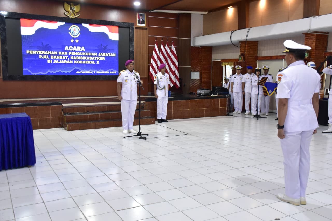 Dankodaeral X TNI AL Pimpin Penyerahan dan Pengukuhan Jabatan Strategis di Lingkungan Kodaeral X