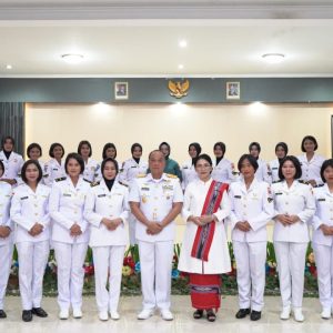 Dankodaeral IX Didampingi Ketua Kodaeral IX Gabungan Jalasenastri Koarmada RI Hadiri Tasyakuran Hari Jadi Korps Wanita TNI AL Ke-63