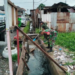 Ciptakan Lingkungan Yang Bersih, Babinsa Koramil Kota Ajak Warga Bersihkan Sampah