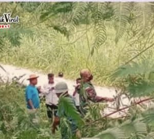 Koramil 01/ Sumbul, Dairi Lakukan Kegiatan  Pembersihan  Dan Meratakan Jalan