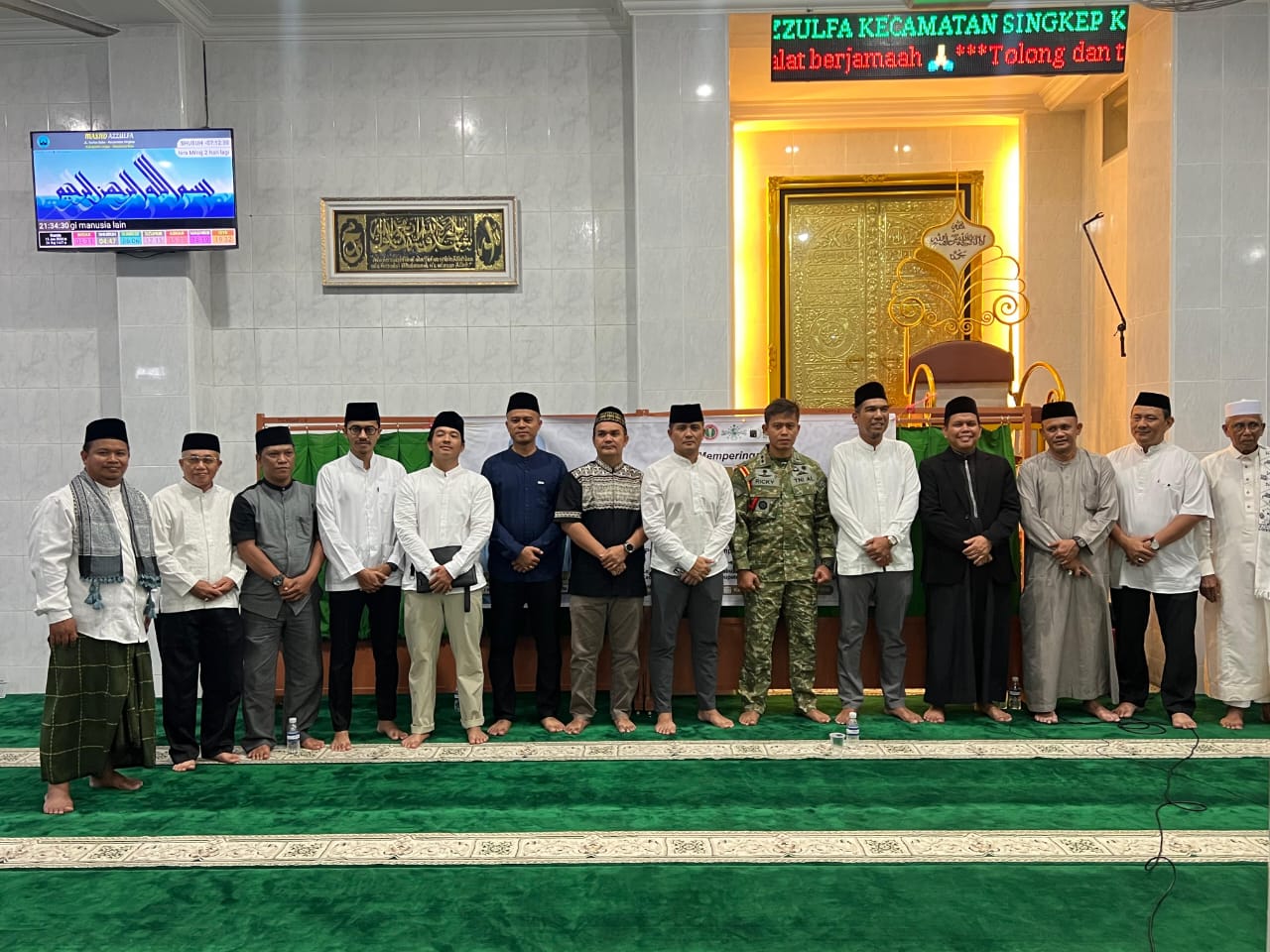Danlanal Dabo Singkep Hadiri Ceramah Agama Peringatan Isra Mi’raj Nabi Muhammad SAW 1447 H