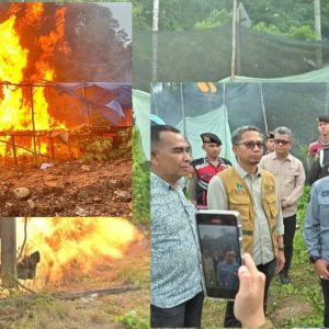 Tim Terpadu Tertibkan PETI di Pasaman, Barang Bukti Temuan Dimusnahkan