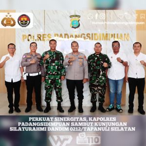 Perkuat Sinergitas, Kapolres Padangsidimpuan Sambut Kunjungan Silaturahmi Dandim 0212/Tapanuli Selatan, Komitmen bersama Harkamtibmas yang Kondusif