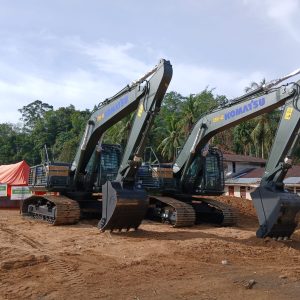 Satgas Gulbencal Kodam I/BB Terima Dukungan Alat Berat dari Kasad untuk Penanganan Bencana di Tapteng