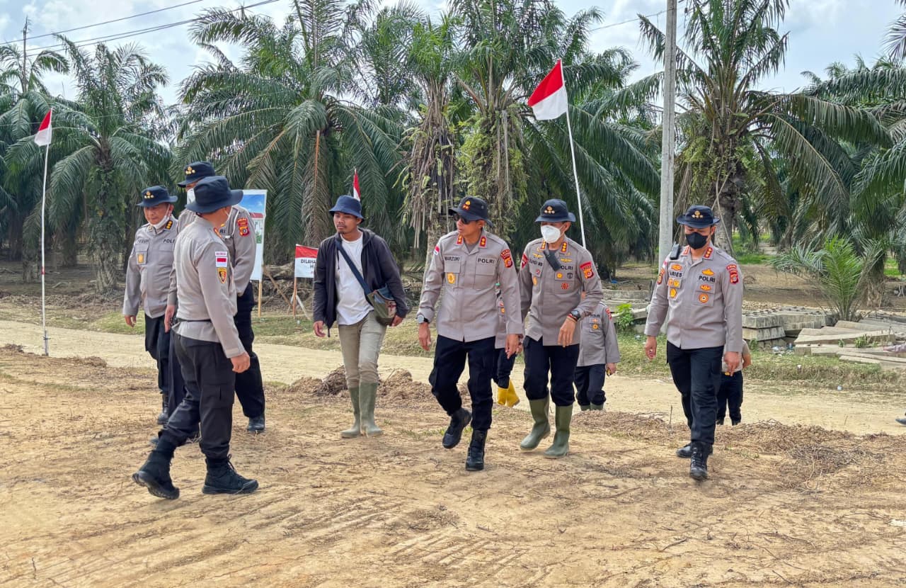 Kapolda Aceh Tinjau Kesiapan Lahan Huntap di Aceh Tamiang