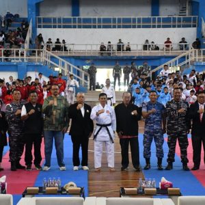 Cari Bibit Atlet Karate, Lanal Banjarmasin Gelar Kejuaraan Karate Lemkari Kalsel II