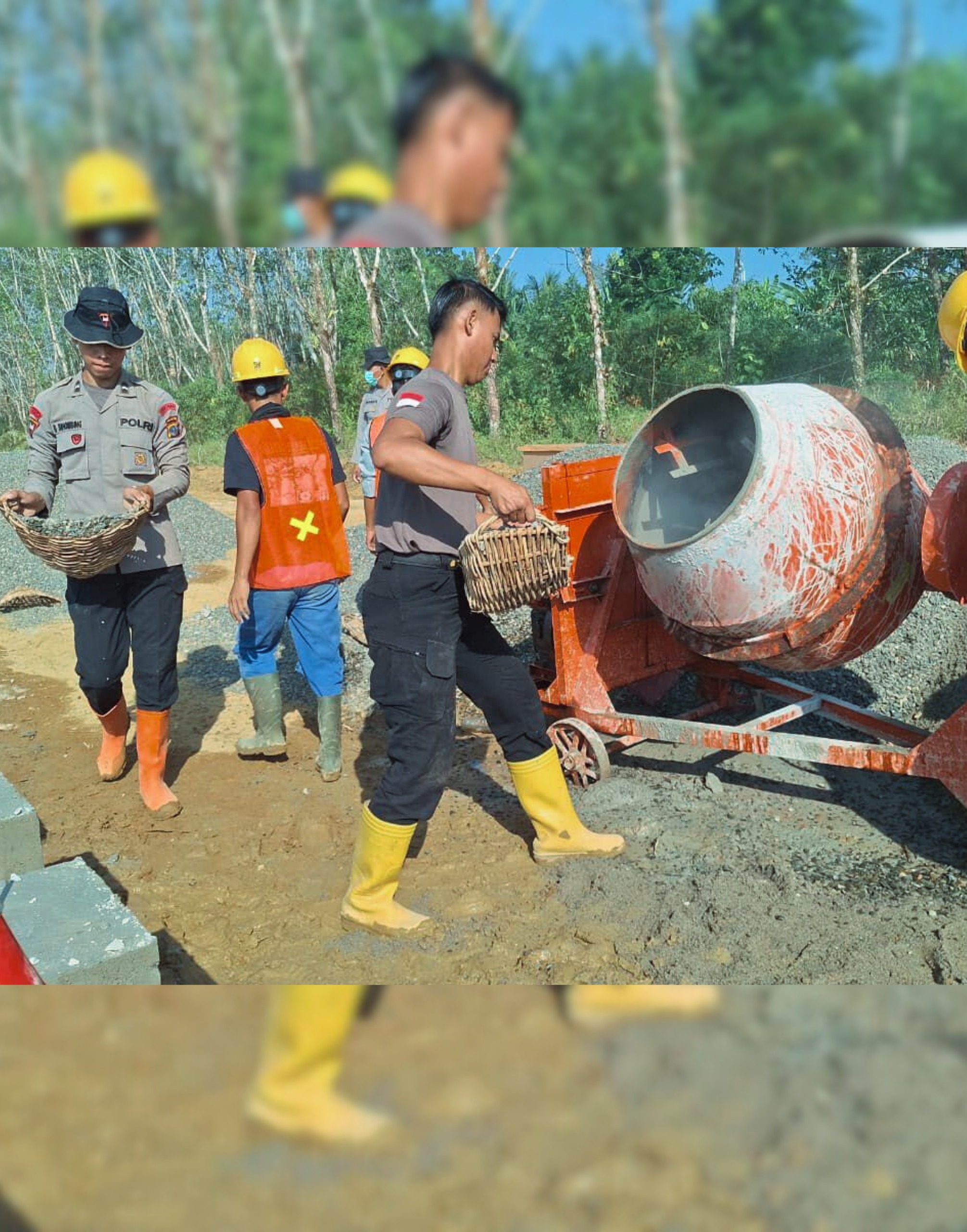 Bangun Rumah, Bangun Harapan : Brimob Polda Sumut Bantu Kerjakan Huntap di Desa Napa