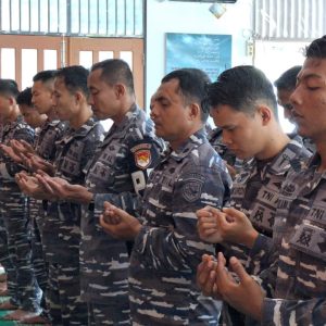 Lanal Simeulue Gelar Sholat Gaib dan Doa Bersama Untuk Prajurit Yonif IX Marinir