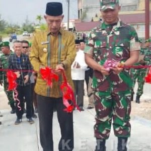 Wabup Aceh Singkil Resmikan Jembatan Bailey di Desa Gosong Telaga Barat