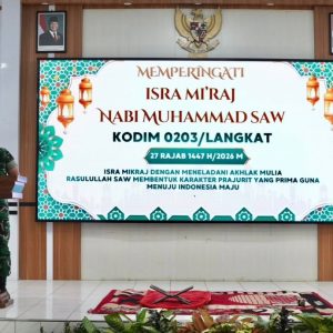 Peringati Isra Mi’raj 1447 H, Kodim 0203/Langkat Tekankan Perbaikan Akhlak Prajurit Menuju Indonesia Mulia