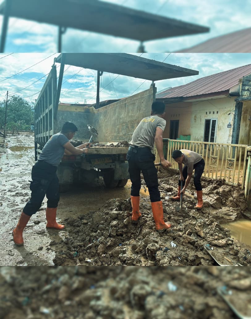 Brimob Sumut Bantu Warga Bangkit, Rumah, Jalan, dan Air Bersih Dipulihkan