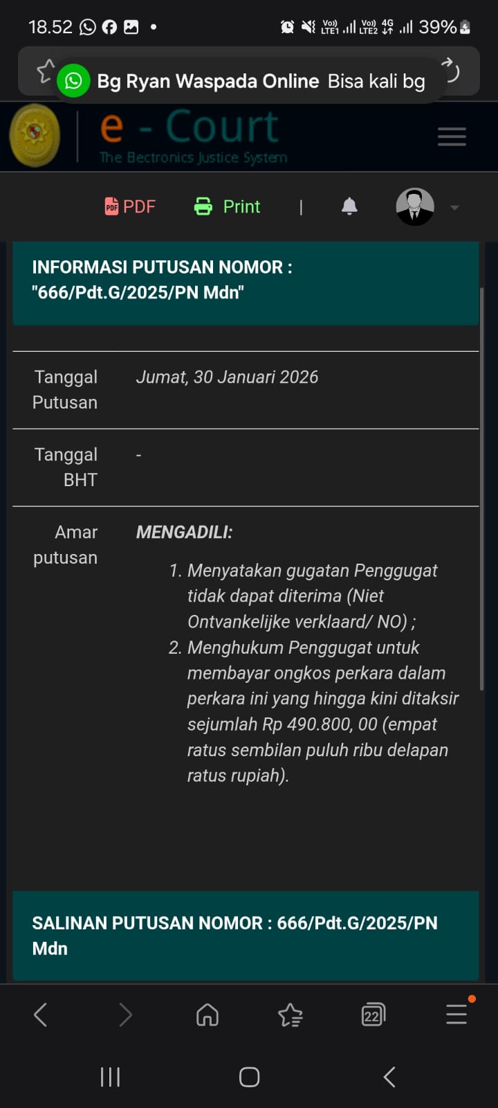 Tiga Kali tunda Putusan, PN Medan Disorot karena Dugaan Intervensi dan Putusan Yang Tidak Berkeadilan Bagi Advokat