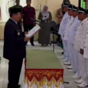 Dalam Pelantikan Kheucik dan Imeum Mukim, Bupati Aceh Singkil Soroti Kepemimpinan dan Pengelolaan Keuangan Desa