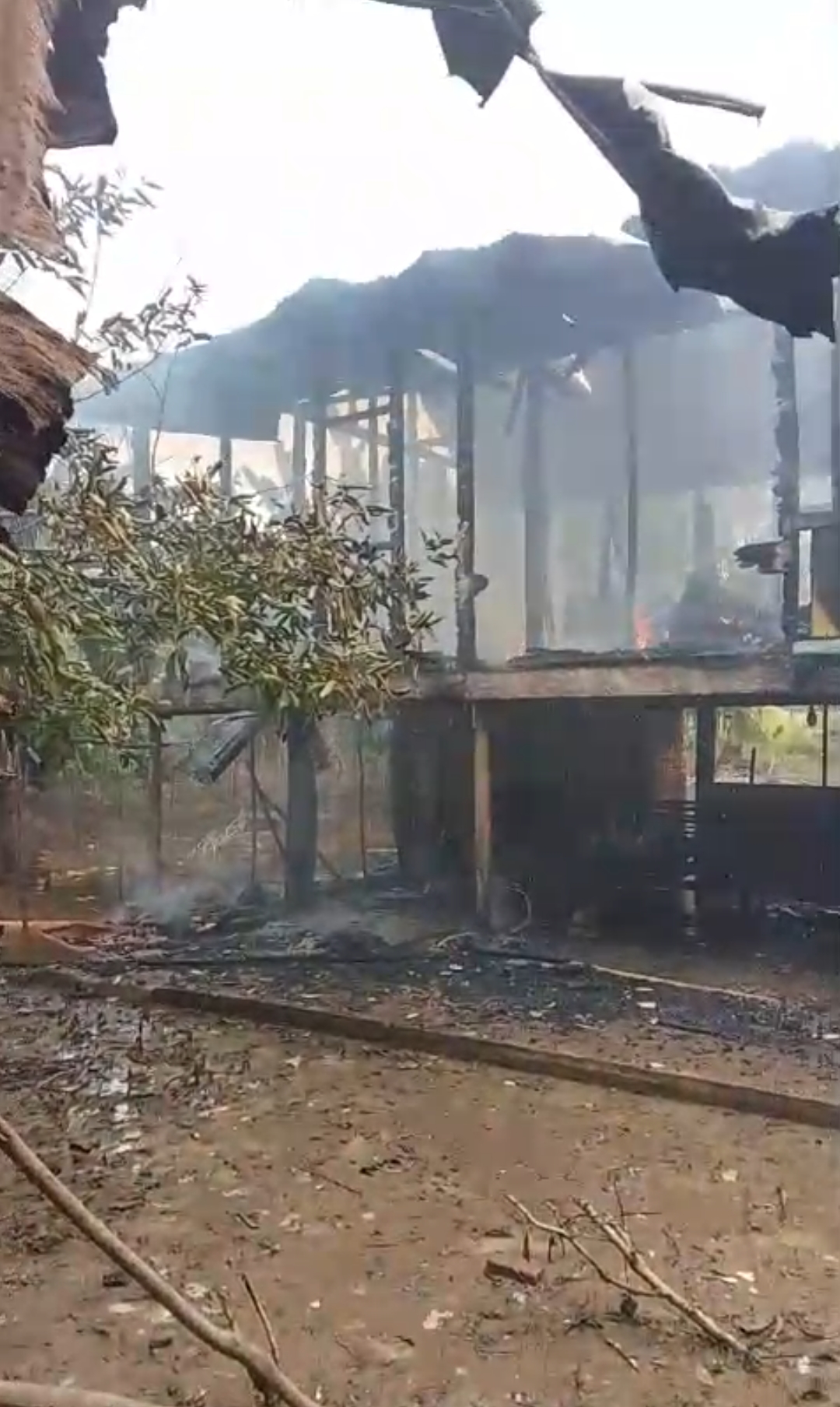 Rumah di Desa Kuripan Muara Enim Terbakar, Diduga Akibat Konseleting Listrik