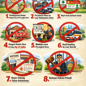 DANA DESA 2026: Ada 8 Poin Larangan Penggunaan Berdasarkan Permendes PDTT Nomor 16 Tahun 2025