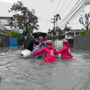 Cuaca Ekstrem Melanda Bali : 42 Titik Terendam Banjir, PMI Evakuasi Puluhan Warga