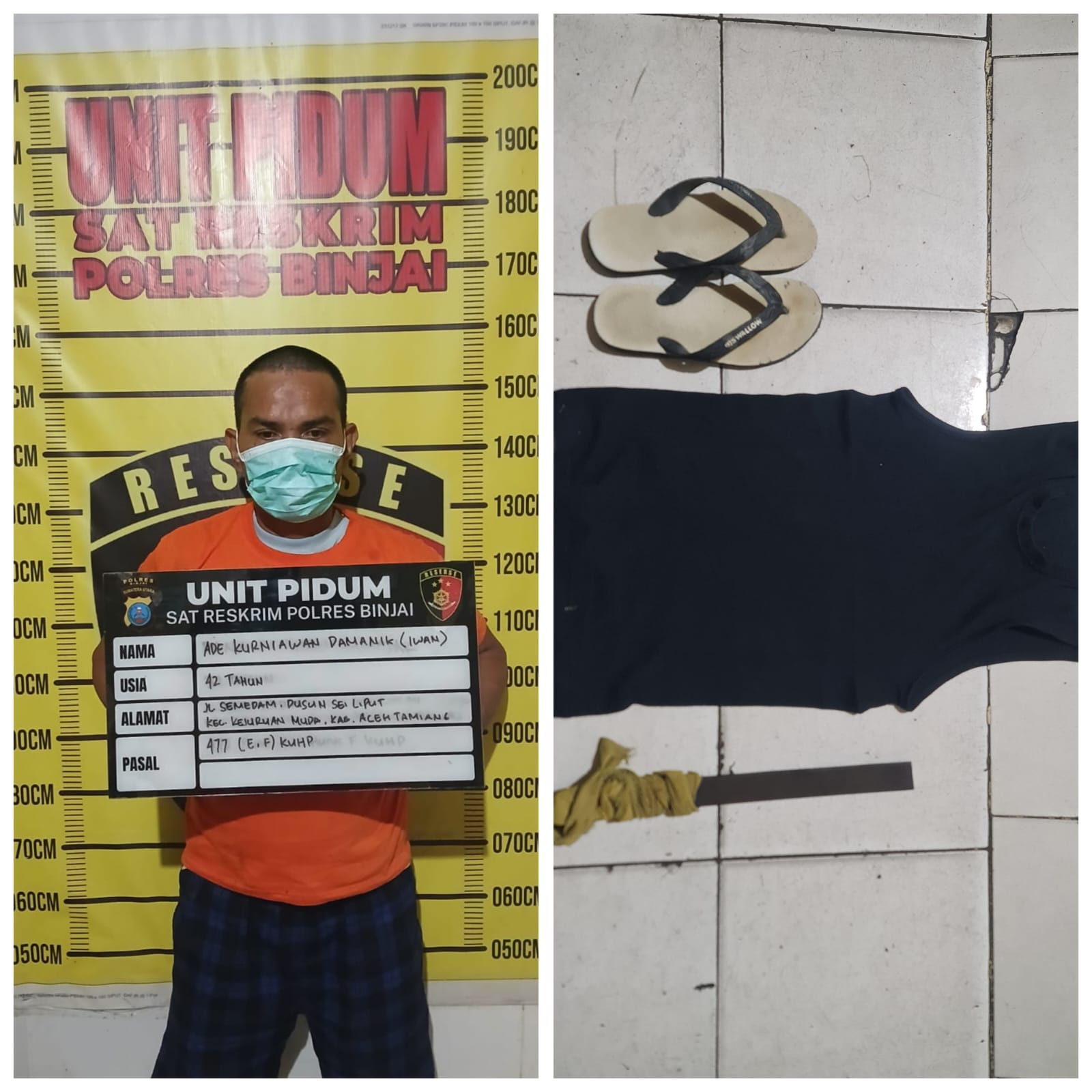 Polres Binjai Bekuk Pencuri Rumah di Binjai Selatan, Barang Bukti Diamankan