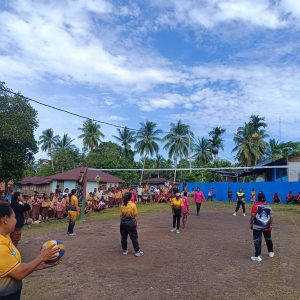 Satgas Yonif 123/Rajawali Gelar Turnamen Voli Antarinstansi di Distrik Nambioman Bapai