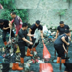 Brimob Sumut Turun ke Sungai, Aksi Nyata Menjaga Kehidupan dan Masa Depan Kota Medan