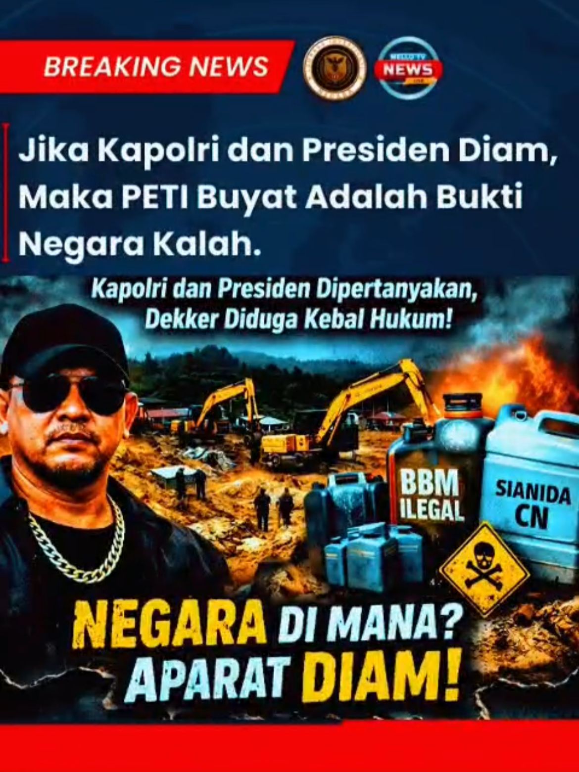 Agus Flores : Kapolri.Diminta Dirkrimsus Tidak.Busa Bersihkan Tambang Ilegal dan Ilegal Logging di Copot